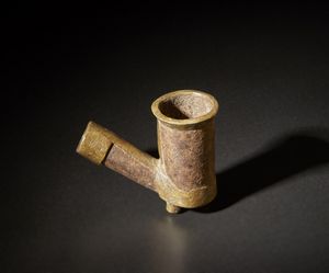 Arte africana : Fornello da pipa.Ferro e ottone.Segni d'uso.  - Asta Asta 365 | ARTE AFRICANA, OCEANICA E DELLE AMERICHE - ARTE AFRICANA Tradizionale - Associazione Nazionale - Case d'Asta italiane