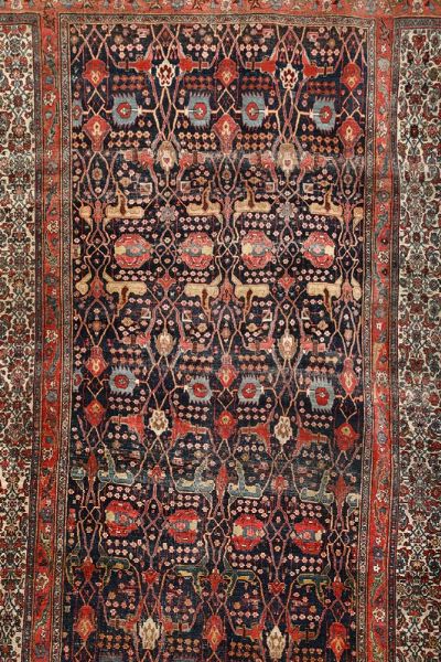 Importante tappeto persiano Bidjar Triclinum,  XIX secolo  - Asta Tappeti Antichi - Associazione Nazionale - Case d'Asta italiane