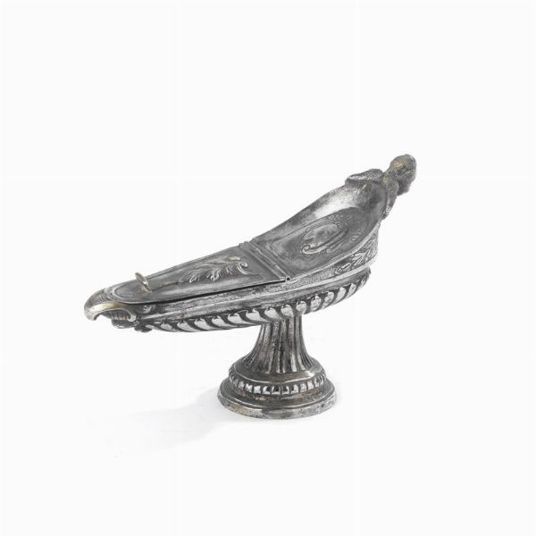 NAVICELLA PORTA INCENSO, NAPOLI, SECOLO XIX  - Asta Argenti italiani ed europei - Associazione Nazionale - Case d'Asta italiane