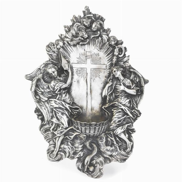 ACQUASANTIERA, ROMA, PRIMA MET&Agrave; SECOLO XVIII  - Asta Argenti italiani ed europei - Associazione Nazionale - Case d'Asta italiane