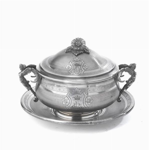 TAZZA DA PUERPERA, PARIGI, 1890 CIRCA, ARGENTIERE ROUSSEL AND FILS AINÈ  - Asta Argenti italiani ed europei - Associazione Nazionale - Case d'Asta italiane