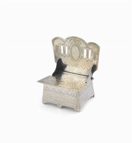 SALIERA  A TRONO, MOSCA, 1879  - Asta Argenti italiani ed europei - Associazione Nazionale - Case d'Asta italiane