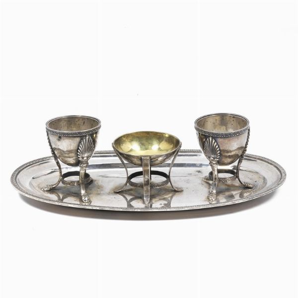 PORTA UOVA, ROMA, 1830 CIRCA, ARGENTIERE ANGELO GIANNOTTI  - Asta Argenti italiani ed europei - Associazione Nazionale - Case d'Asta italiane