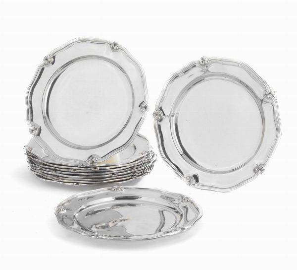 VENTIQUATTRO PIATTI, GENOVA, SECOLO XIX  - Asta Argenti italiani ed europei - Associazione Nazionale - Case d'Asta italiane