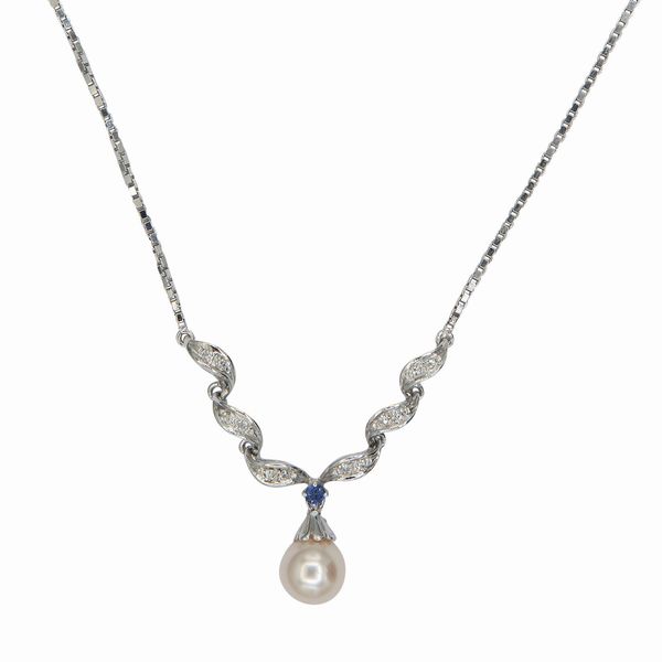 Collana con perla  - Asta Asta 102 - Gioielli, Orologi e Argenti - Associazione Nazionale - Case d'Asta italiane