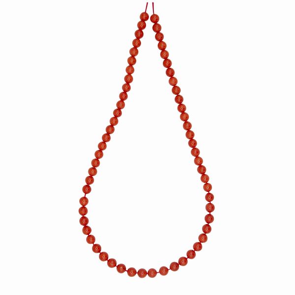 Filo di corallo mediterraneo  - Asta Asta 102 - Gioielli, Orologi e Argenti - Associazione Nazionale - Case d'Asta italiane