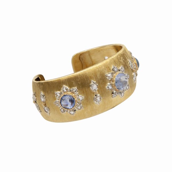Buccellati, Bracciale con zaffiri e diamanti  - Asta Asta 102 - Gioielli, Orologi e Argenti - Associazione Nazionale - Case d'Asta italiane