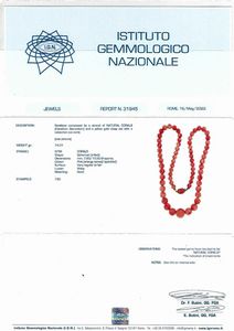 Collana in corallo Secundum  - Asta Asta 102 - Gioielli, Orologi e Argenti - Associazione Nazionale - Case d'Asta italiane
