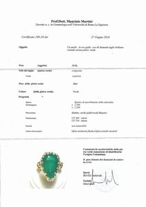 Anello con smeraldo colombiano  - Asta Asta 102 - Gioielli, Orologi e Argenti - Associazione Nazionale - Case d'Asta italiane