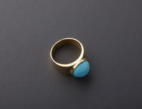 Una parure  collana orecchini ed anello con sfere di turchesi ed oro giallo 750/1000 .  - Asta Asta 366 | GIOIELLI - OROLOGI - Giunonicae Online - Associazione Nazionale - Case d'Asta italiane