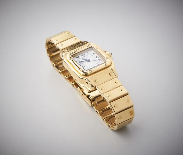 CARTIER : Orologio Cartier Santos in oro giallo 750/1000.  - Asta Asta 366 | GIOIELLI - OROLOGI - Giunonicae Online - Associazione Nazionale - Case d'Asta italiane