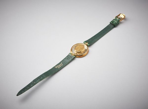 CHOPARD : Orologio da donna in oro giallo 750/1000  modello Happy Diamonds  con diamanti e smeraldi di eccezionale qualit� e purezza.  - Asta Asta 366 | GIOIELLI - OROLOGI - Giunonicae Online - Associazione Nazionale - Case d'Asta italiane