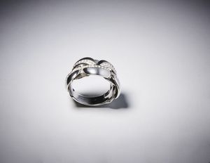 CHIMENTO : Anello oro bianco 750/1000  serie ''Rami'' by Chimento con diamanti bianchi taglio a brillante.  - Asta Asta 366 | GIOIELLI - OROLOGI - Giunonicae Online - Associazione Nazionale - Case d'Asta italiane