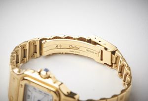 CARTIER : Orologio Cartier Santos in oro giallo 750/1000.  - Asta Asta 366 | GIOIELLI - OROLOGI - Giunonicae Online - Associazione Nazionale - Case d'Asta italiane