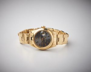 ROLEX : Orologio da donna  modello Datejust in oro giallo 750/1000 con quadrante  colore grigio ardesia. Misura mm 26  - Asta Asta 366 | GIOIELLI - OROLOGI - Giunonicae Online - Associazione Nazionale - Case d'Asta italiane