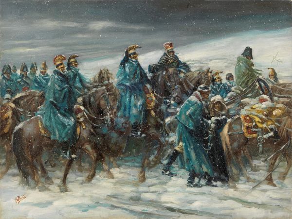 Soldati napoleonici nella ritirata di Russia  - Asta Parade I - Arredi e Dipinti Antichi - Associazione Nazionale - Case d'Asta italiane