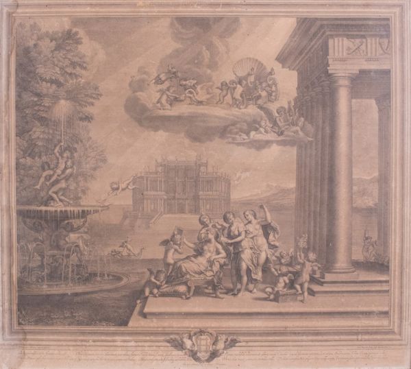 Stampa raffigurante �Allegoria mitologica classica�  - Asta Parade I - Arredi e Dipinti Antichi - Associazione Nazionale - Case d'Asta italiane
