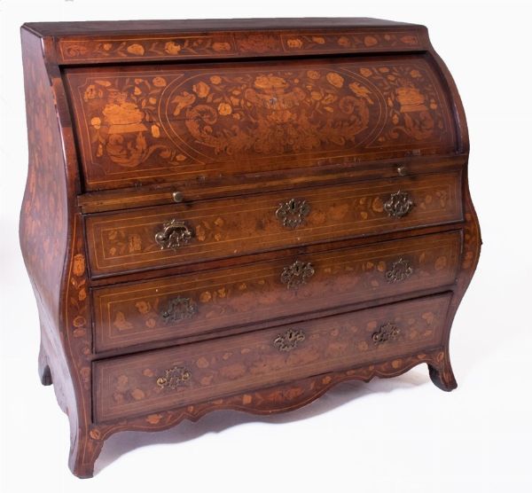 Ribalta olandese a cilindro in legno di mogano  - Asta Parade I - Arredi e Dipinti Antichi - Associazione Nazionale - Case d'Asta italiane