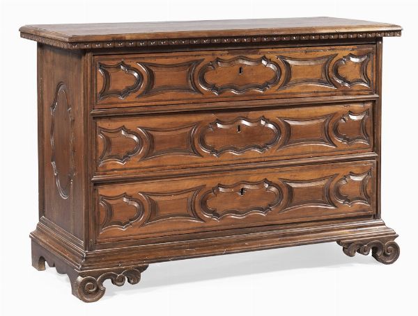 Com� in legno di noce  - Asta Parade I - Arredi e Dipinti Antichi - Associazione Nazionale - Case d'Asta italiane