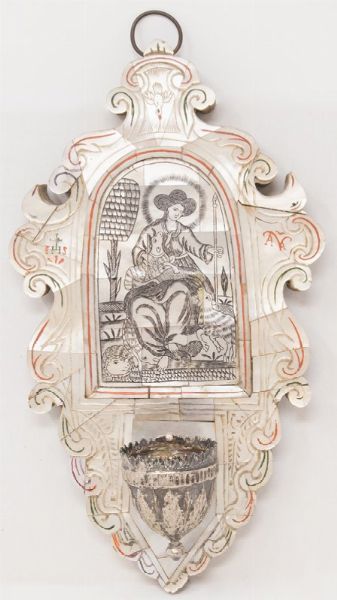 Acquasantiera in madreperla  - Asta Parade I - Arredi e Dipinti Antichi - Associazione Nazionale - Case d'Asta italiane