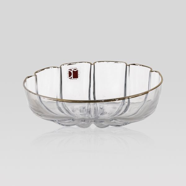 Carlo Moretti, bowl in vetro trasparente  - Asta Design e Arti Decorative del 900 - Associazione Nazionale - Case d'Asta italiane