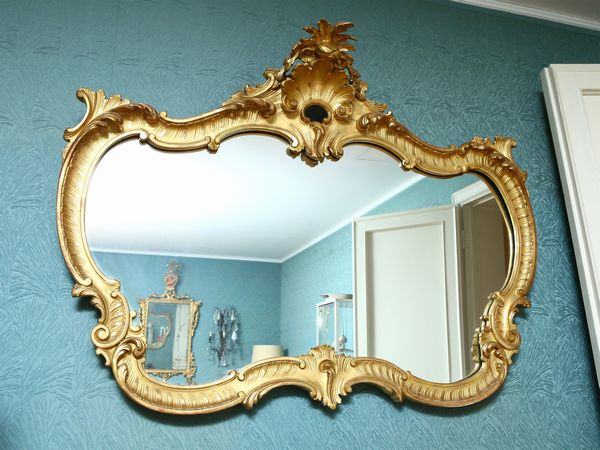 Caminiera con cornice in legno intagliato e dorato  - Asta House Sale: La casa fiorentina di un collezionista - Associazione Nazionale - Case d'Asta italiane