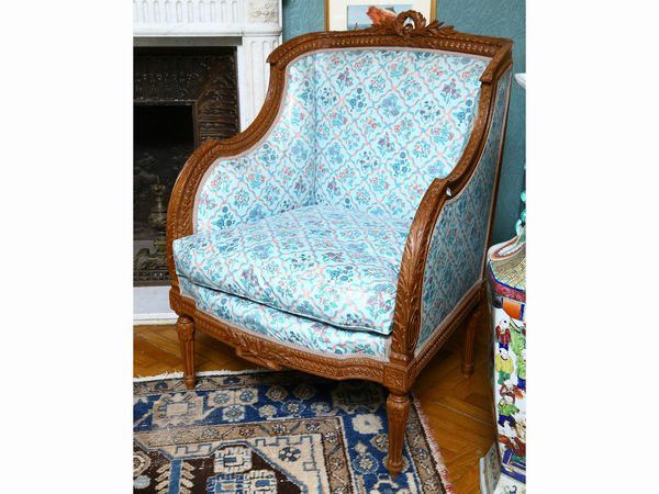 Coppia di poltroncine berg�re in faggio  - Asta House Sale: La casa fiorentina di un collezionista - Associazione Nazionale - Case d'Asta italiane