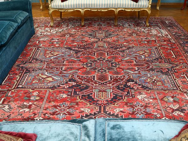 Grande tappeto Heritz di vecchia manifattura  - Asta House Sale: La casa fiorentina di un collezionista - Associazione Nazionale - Case d'Asta italiane