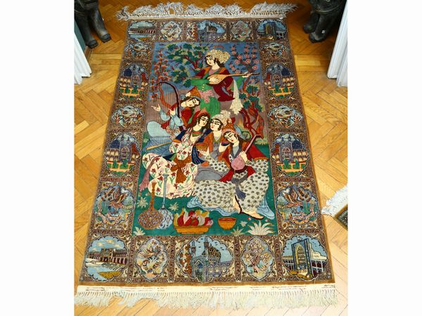 Tappeto in misto seta  - Asta House Sale: La casa fiorentina di un collezionista - Associazione Nazionale - Case d'Asta italiane