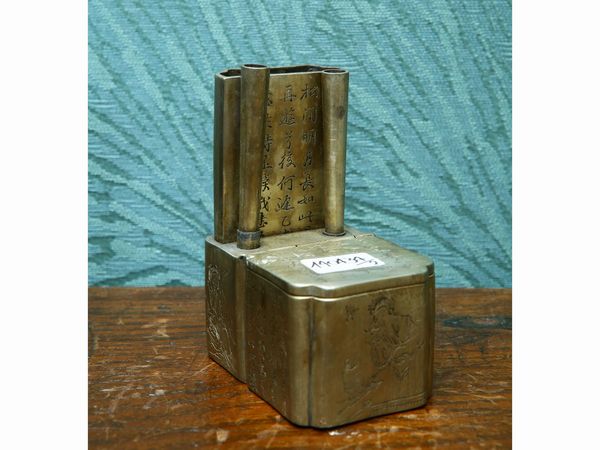 Due calamai in metallo argentato  - Asta House Sale: La casa fiorentina di un collezionista - Associazione Nazionale - Case d'Asta italiane