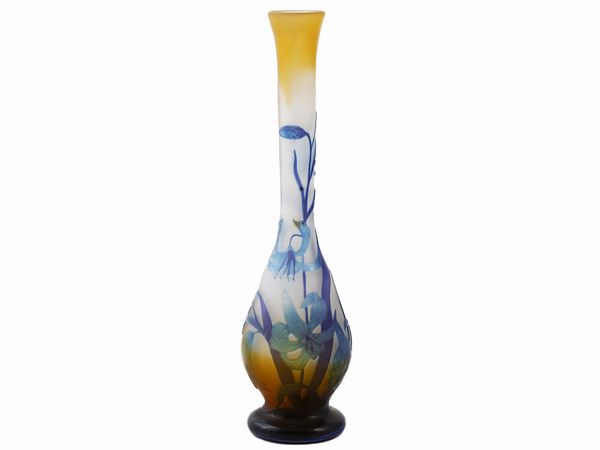 Vaso Emile Gall� in vetro doppio  - Asta House Sale: La casa fiorentina di un collezionista - Associazione Nazionale - Case d'Asta italiane