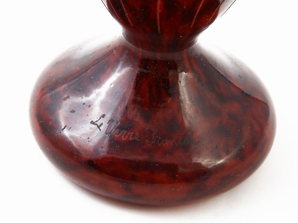 Vaso Le Verre Fran�ais decoro Feuilles de Tabac  - Asta House Sale: La casa fiorentina di un collezionista - Associazione Nazionale - Case d'Asta italiane