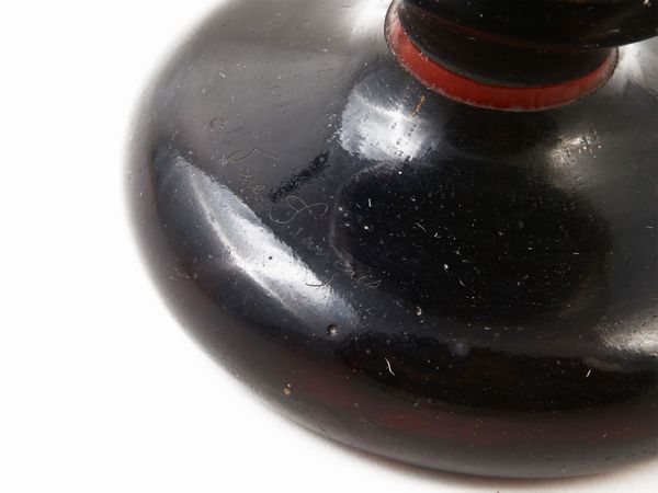 Vaso Le Verre Fran�ais decoro Campanules  - Asta House Sale: La casa fiorentina di un collezionista - Associazione Nazionale - Case d'Asta italiane