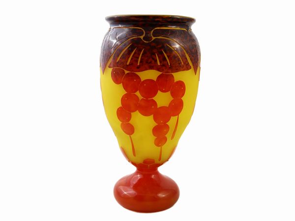 Vaso Le Verre Fran�ais decoro Groseilles  - Asta House Sale: La casa fiorentina di un collezionista - Associazione Nazionale - Case d'Asta italiane
