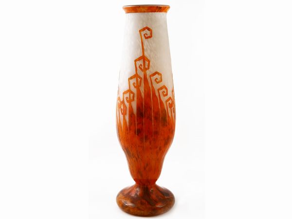 Vaso Le Verre Fran�ais docoro Foug�res  - Asta House Sale: La casa fiorentina di un collezionista - Associazione Nazionale - Case d'Asta italiane