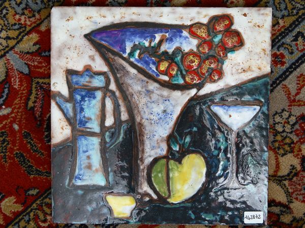 ,Marcello Fantoni : Placca in ceramica, 1970  - Asta House Sale: La casa fiorentina di un collezionista - Associazione Nazionale - Case d'Asta italiane