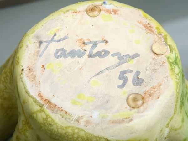 ,Marcello Fantoni : Vaso a fazzoletto in ceramica, 1956  - Asta House Sale: La casa fiorentina di un collezionista - Associazione Nazionale - Case d'Asta italiane