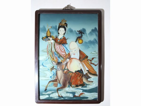 Coppia di dipinti su vetro  - Asta House Sale: La casa fiorentina di un collezionista - Associazione Nazionale - Case d'Asta italiane