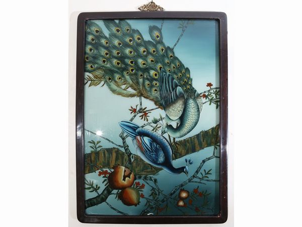 Coppia di dipinti su vetro  - Asta House Sale: La casa fiorentina di un collezionista - Associazione Nazionale - Case d'Asta italiane