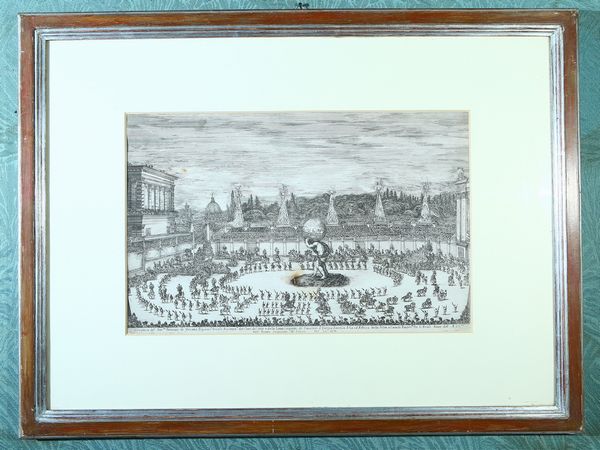 ,Stefano Della Bella : Incisione con la festa per le nozze del Granduca Cosimo II  - Asta House Sale: La casa fiorentina di un collezionista - Associazione Nazionale - Case d'Asta italiane