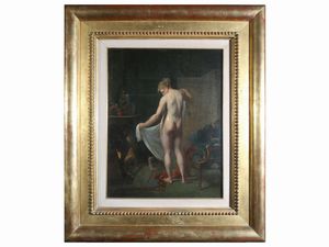 ,Scuola francese della fine del XIX secolo - Nudo femminile di schiena