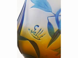Vaso Emile Gall� in vetro doppio  - Asta House Sale: La casa fiorentina di un collezionista - Associazione Nazionale - Case d'Asta italiane