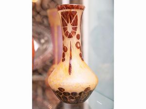 Vasetto Schneider Le Verre Fran�aise decoro Annel�  - Asta House Sale: La casa fiorentina di un collezionista - Associazione Nazionale - Case d'Asta italiane