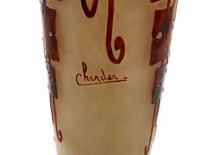 Vaso Schneider Le Verre Fran�ais decoro Vigne  - Asta House Sale: La casa fiorentina di un collezionista - Associazione Nazionale - Case d'Asta italiane