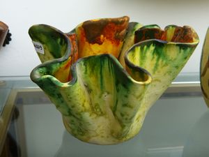 ,Marcello Fantoni - Vaso a fazzoletto in ceramica, 1956