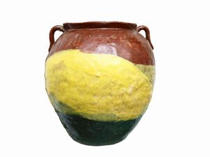 ,Marcello Fantoni - Vaso biansato in ceramica invetriata, 1958