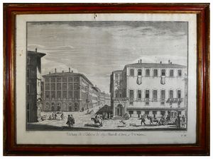 ,Michele Marieschi e Vincenzo Franceschini - Veduta de' Palazzi de' Sig. March. Corsi, e Viviani, da Giuseppe Zocchi