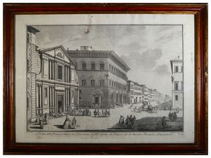 ,Marcantonio Corsi - Veduta della Piazza, e chiesa di S. Giovannino de PP. Gesuiti...