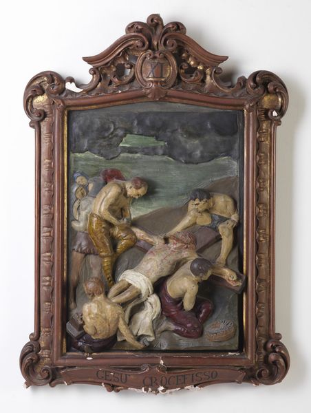 MANIFATTURA ITALIANA DEL XVIII SECOLO : Scena della Via Crucis, Ges inchiodato alla croce  - Asta Asta 367 | ARTE ANTICA E DEL XIX SECOLO Virtuale - Associazione Nazionale - Case d'Asta italiane