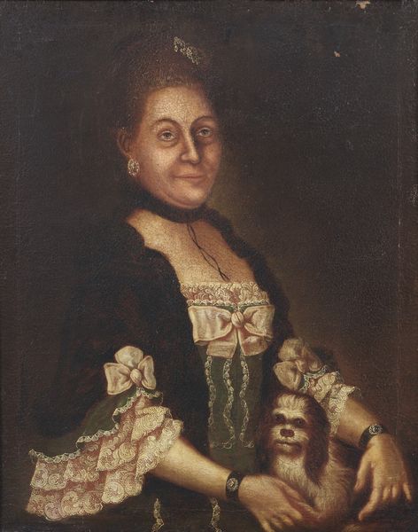 ARTISTA NAPOLETANO DEL XVIII SECOLO : Ritratto di gentildonna con cagnolino  - Asta Asta 367 | ARTE ANTICA E DEL XIX SECOLO Virtuale - Associazione Nazionale - Case d'Asta italiane